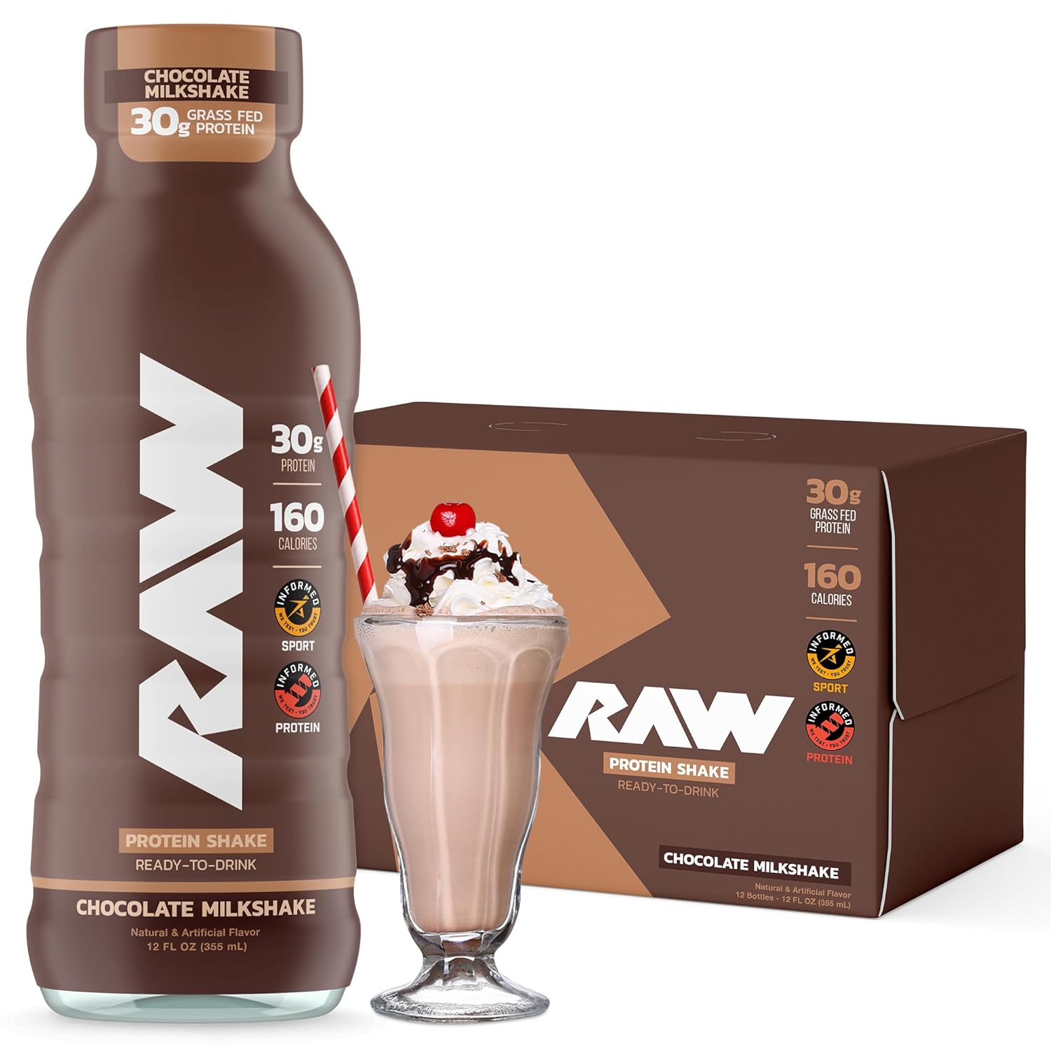 RAW Protein Shake — Chocolate Milkshake